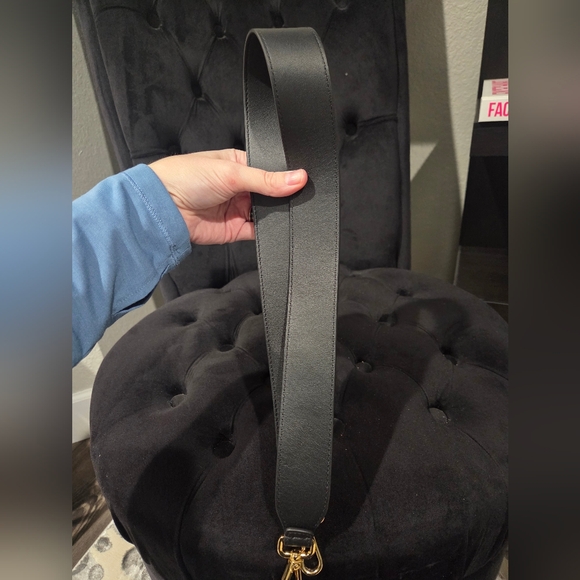 Fendi Black Embossed Logo Tote with Gold Accents - Picture 9 of 9